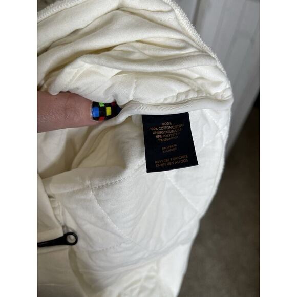 Good Man Brand Cream White Men’s Full Zip Quilted Sweater Jacket Size XXL - Picture 3 of 8